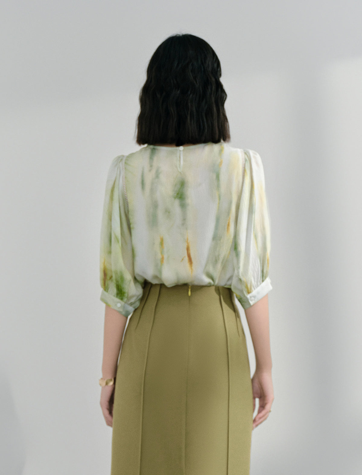 100% Mulberry Silk Watercolor Top