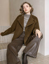 Teddy Fleece Wool-Blend Stand Collar Toggle Jacket