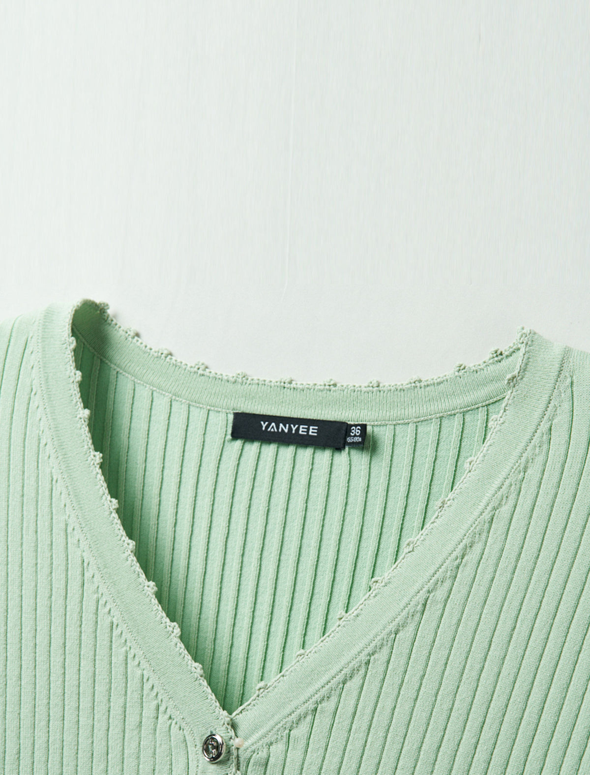 Ribbed Knit V-Neck Cardigan