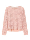 Pink Lace Long Sleeve Top