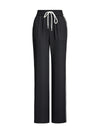 Side-Stripe Drawstring Straight Leg Pants