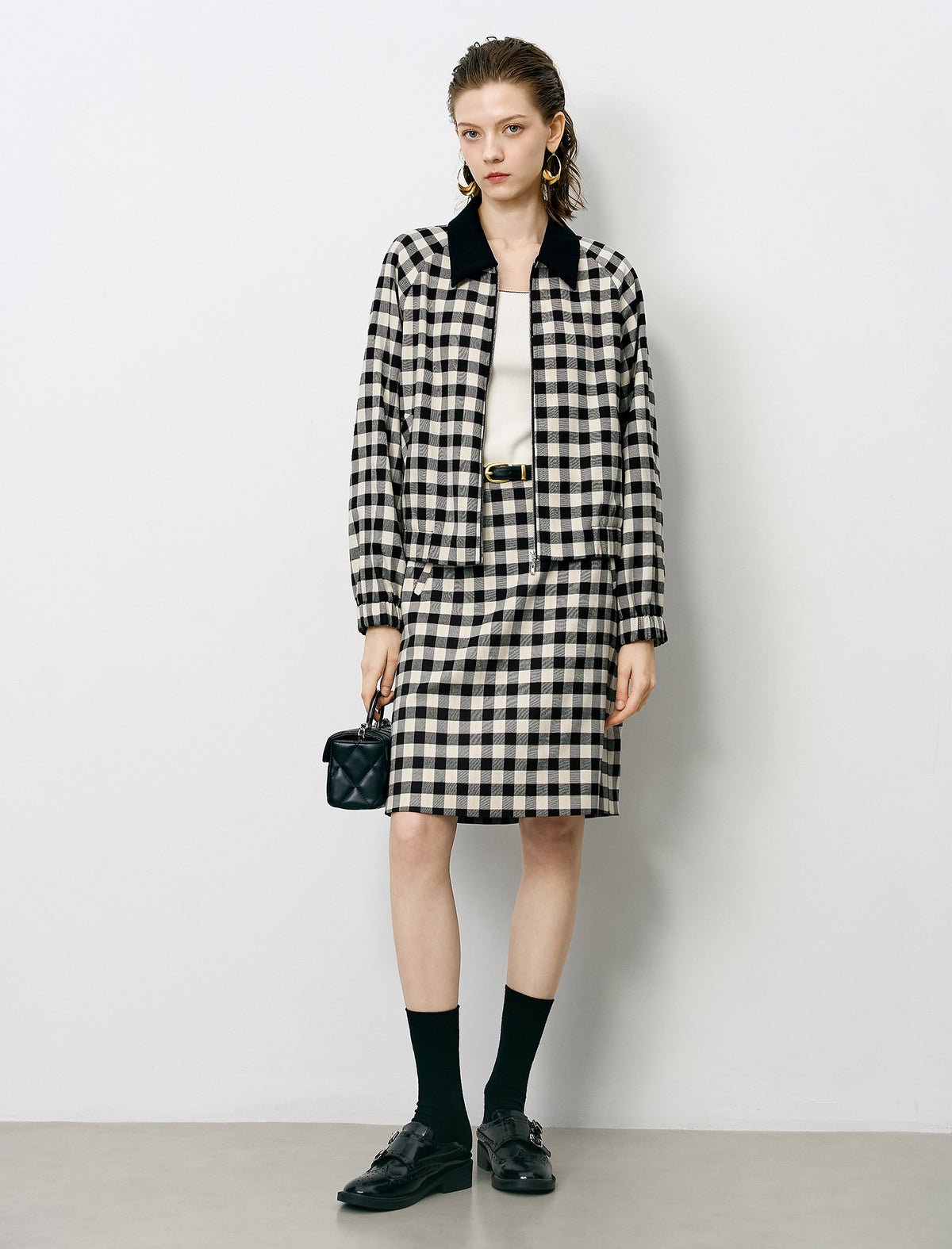 Plaid High-Waist Vintage Mini Skirt