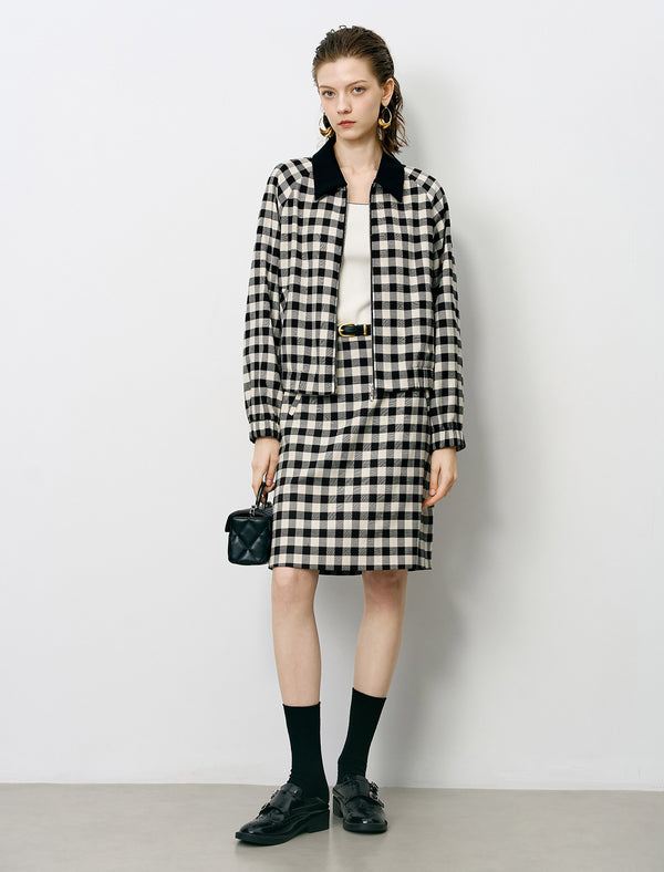 Plaid High-Waist Vintage Mini Skirt