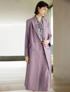 Double Breasted Long Coat with Notched Lapels