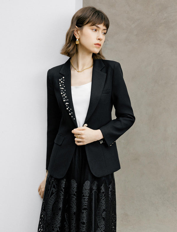 Black Professional Slim Fit Blazer