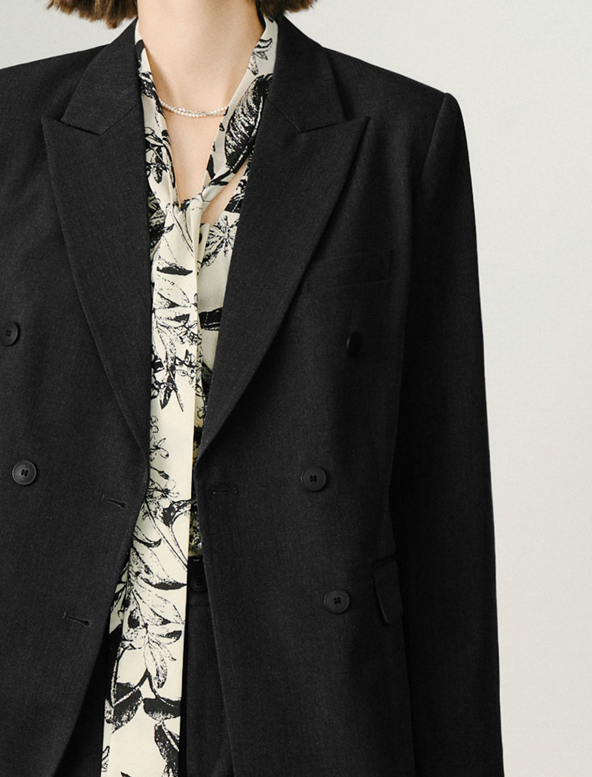 Black Double-Breasted Blazer