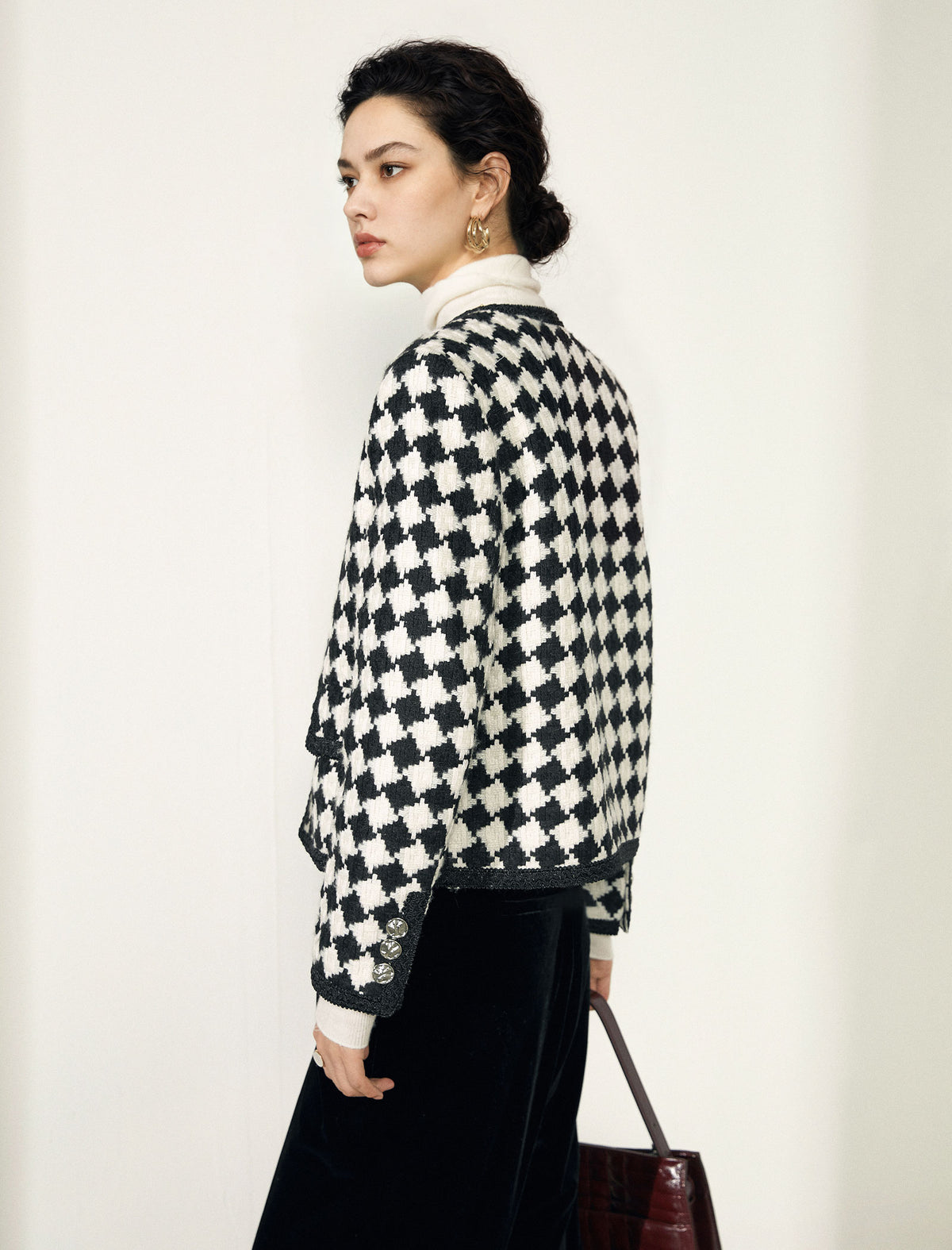 Classic Plaid Cropped Jacket