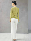 Textured Round Neck Long Sleeve Knit Top