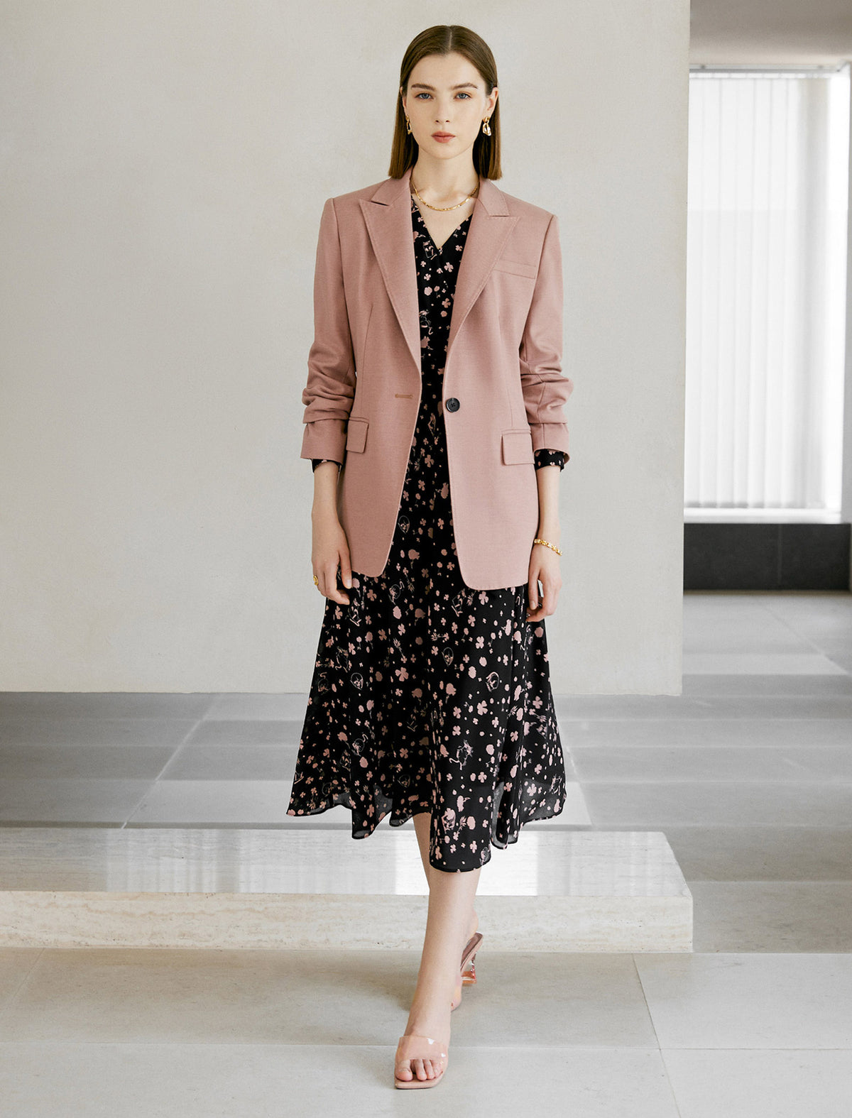 Brandy Rose Single Button Tailored Blazer