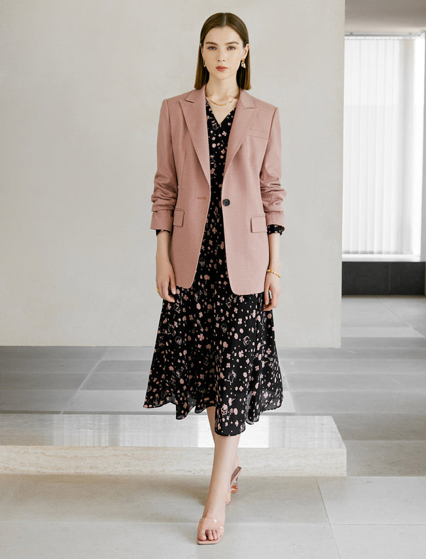 Brandy Rose Single Button Tailored Blazer