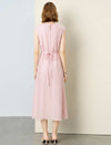 Tencel Linen Blend Belted Midi Dress
