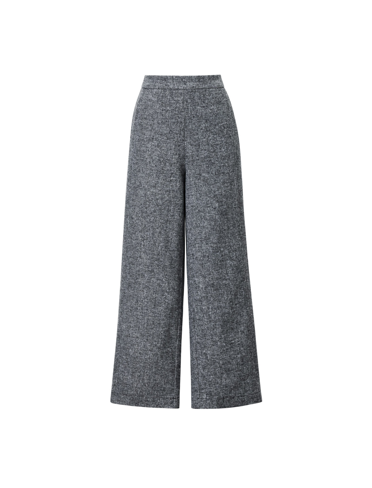 Wool Blend High-Waist Pocket Flare Pants