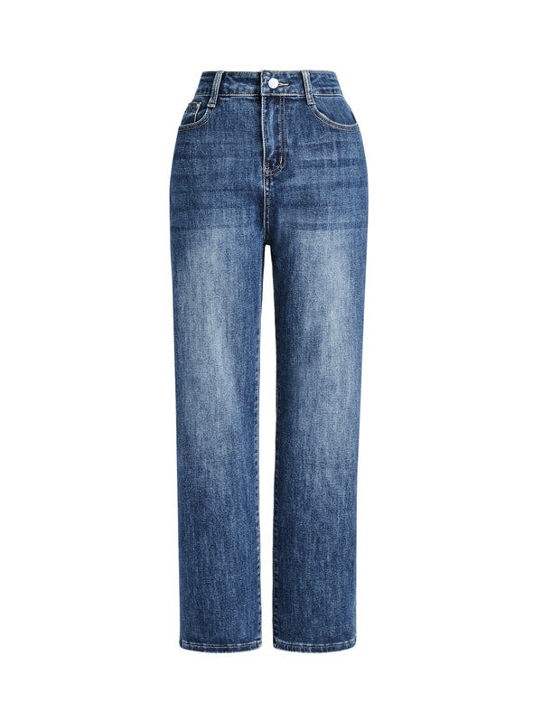 Straight-Leg Cropped Jeans