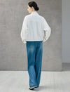 Stand Collar Cropped Batwing Sleeve Jacket
