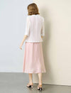Light Tencel Three-Quarter Sleeve Blazer