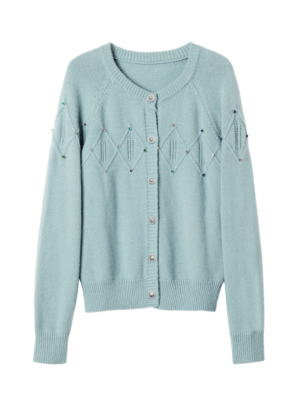 Woolen Bead Detail Cardigan