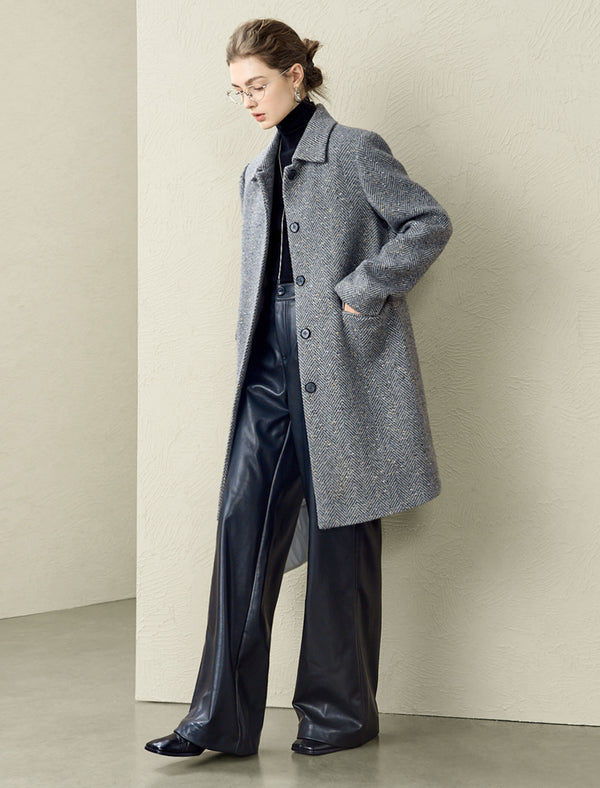 High-Waisted Faux Leather Wide-Leg Pants