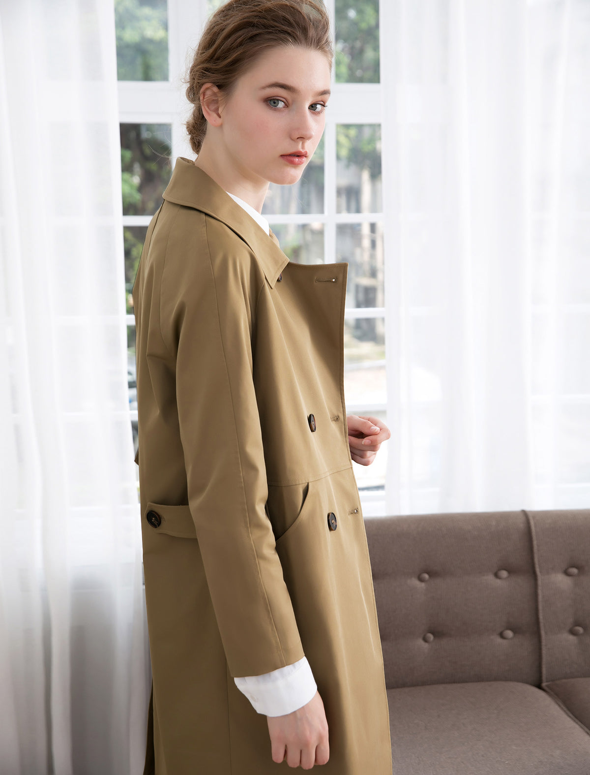 Double-Breasted Trench Coat
