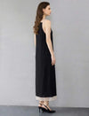 Minimalist V-Neck Sleeveless Cocktail Dress