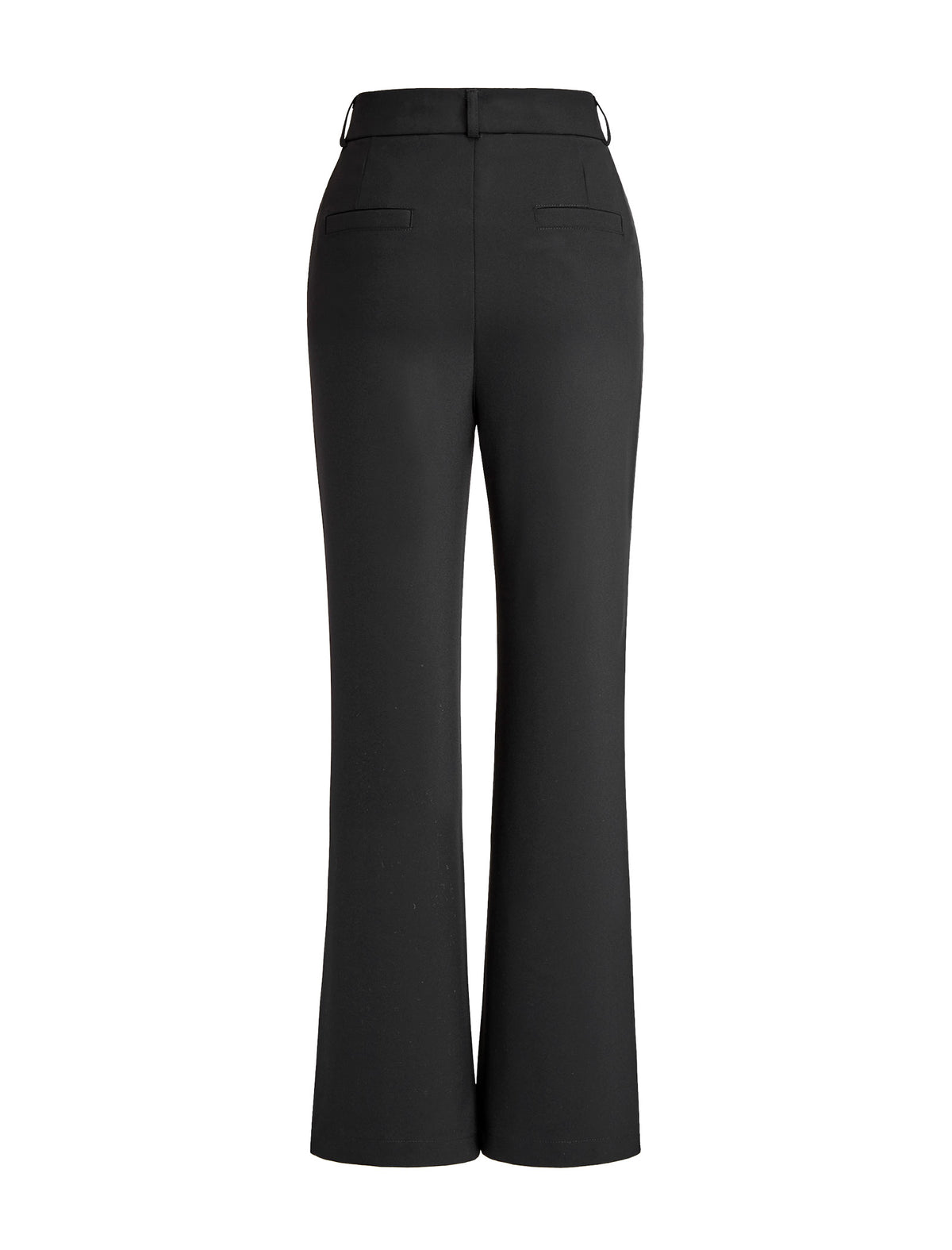 Black Slim Bootcut Close-Fit Ankle-Length Trousers