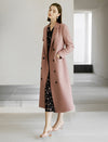 Gathered Waist Double-Breasted Trench Coat