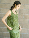 Olive Green Sequin Sleeveless Top