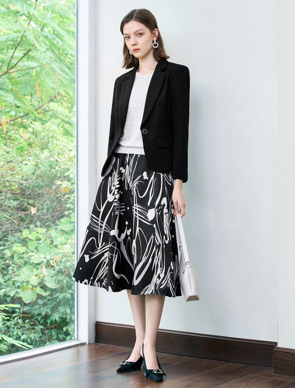 Black Structured Minimalist Professional Blazer