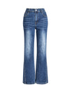 High‑Rise Micro‑Flare Denim Jeans