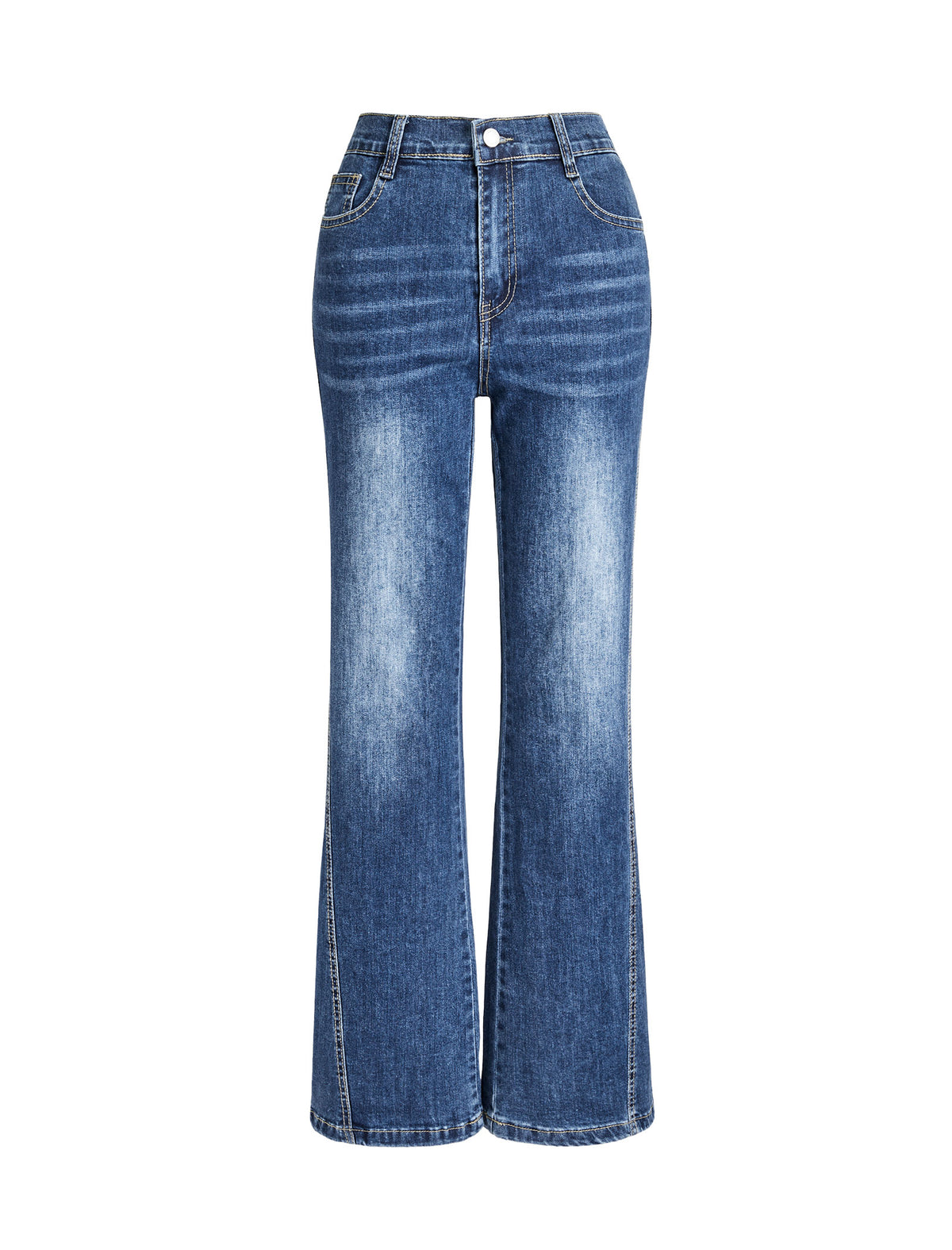 High‑Rise Micro‑Flare Denim Jeans