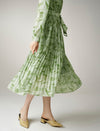 Print Pleated Shirt Dress