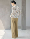 High Waist Pleated Wide Leg Dress Pants