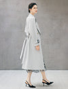 Double Breasted Midi Trench Coat with Waist Belt