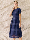Salerno Soft Lace A-Line Midi Dress