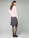 Wool and Mulberry Silk Blend Beaded V-Neck Sweater