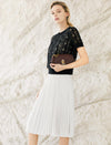 Solid Color Pleated A-Line Skirt