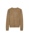 Retro Jacquard V-Neck Wool Blend Knit Cardigan