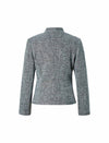 Grey Textured Cropped Blazer