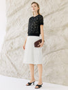 Solid Color Pleated A-Line Skirt