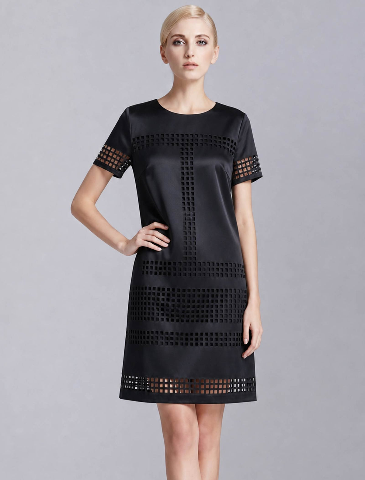 Color-Block Short Sleeve Dress