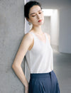 V Neck Rhinestone Knit Tank Top