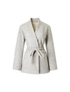 Wool Blend Relaxed Mid-Length Coat