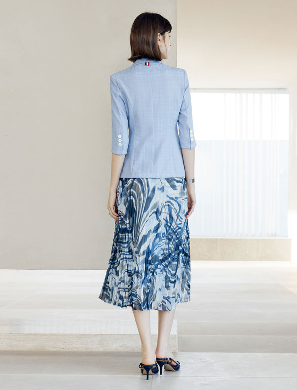 Three-Quarter Sleeve Lapel Blazer