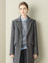 Herringbone Wool-Blend Coat
