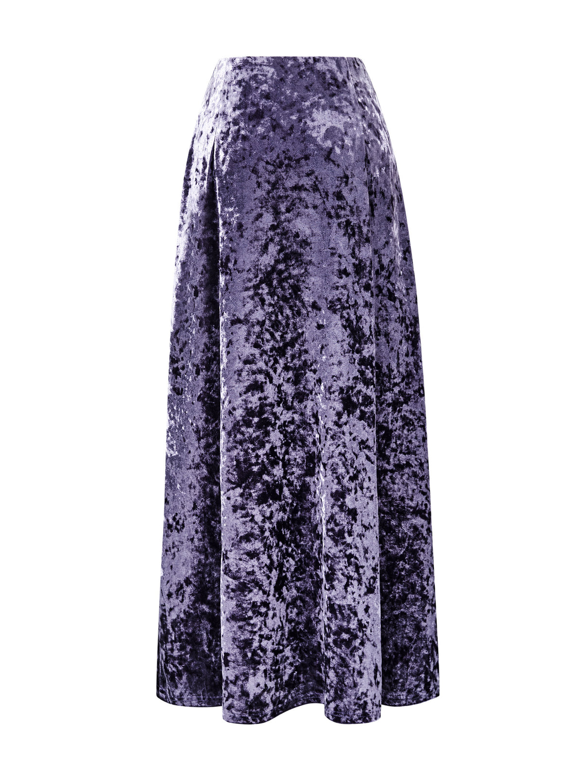 Purple Crushed Velvet Maxi Skirt