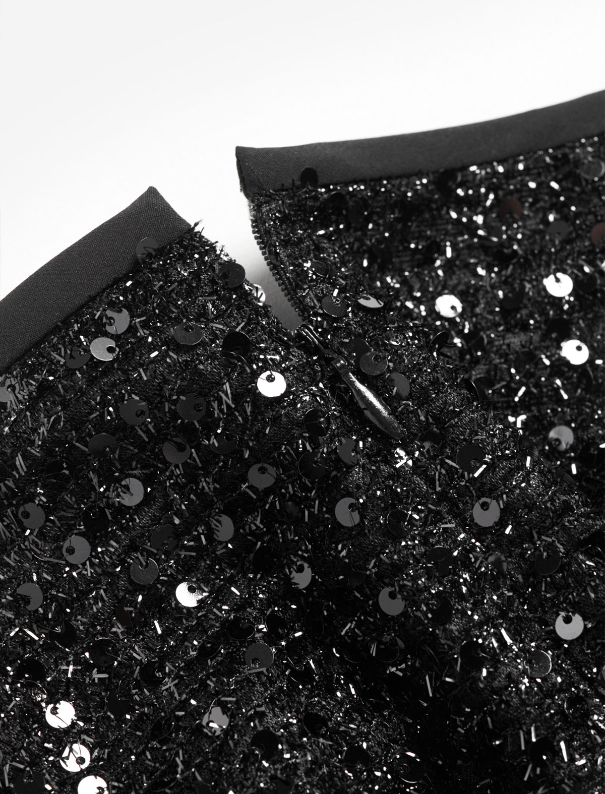 High-Waisted Sequin Column Midi Skirt