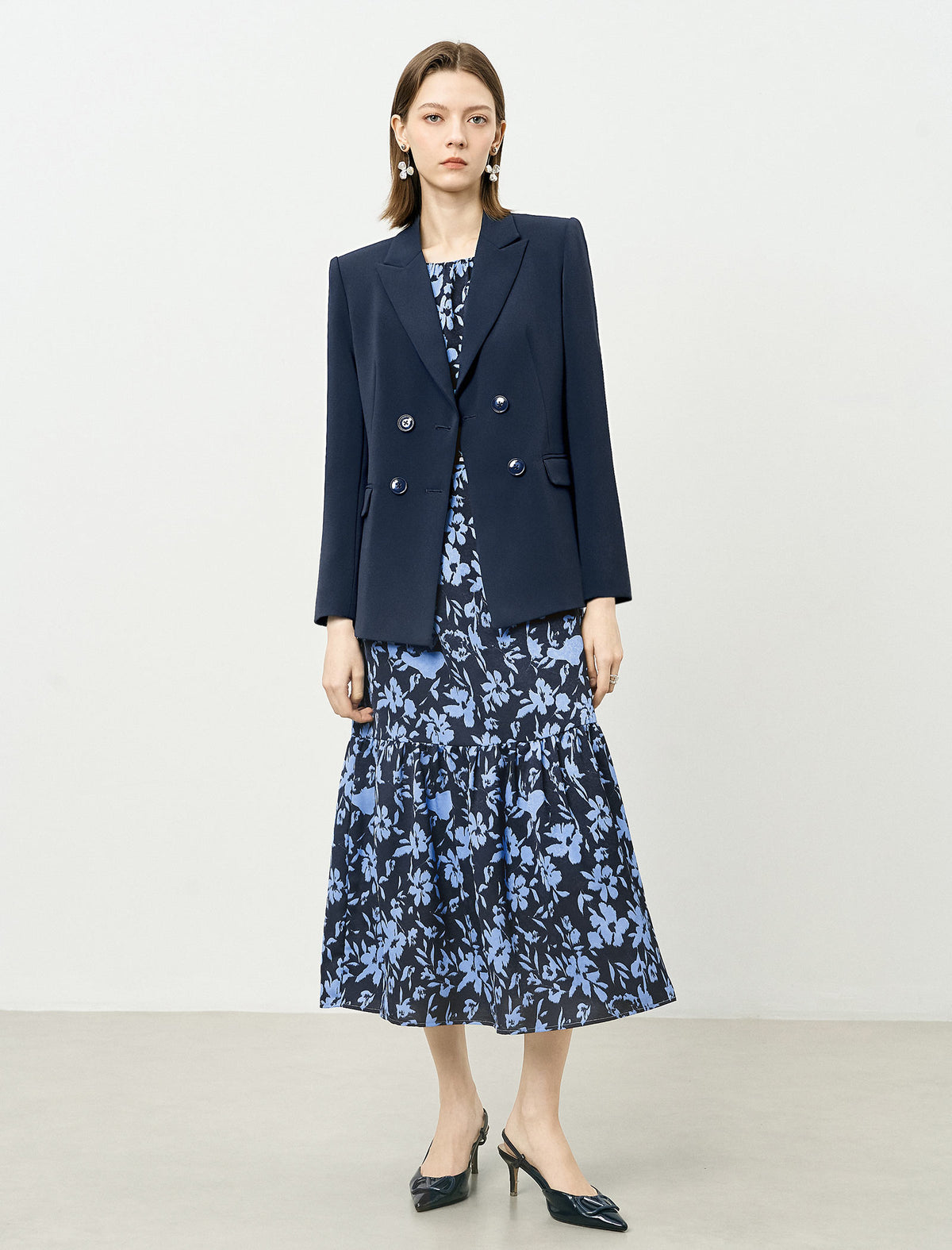 Floral Sleeveless Midi Dress