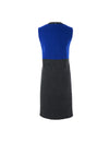 100% Wool Colorblock Crewneck Sleeveless Dress