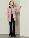 Blush Quilted Contrast Collar Padded Jacket