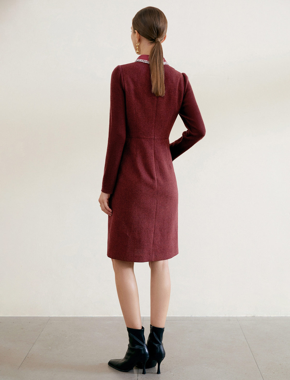 Classic Plaid Fitted Dress