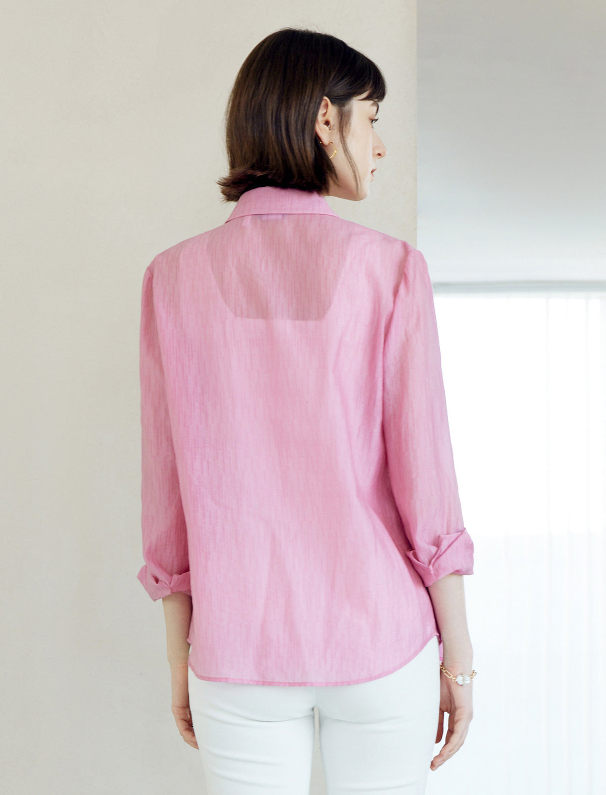 Tencel Casual Loose Turn-Down Collar Shirt